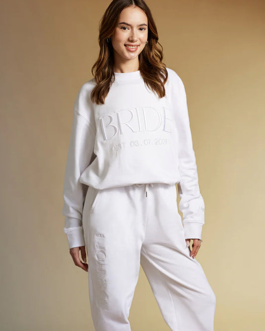 Embroidered BRIDE Sweatshirt & Joggers Set