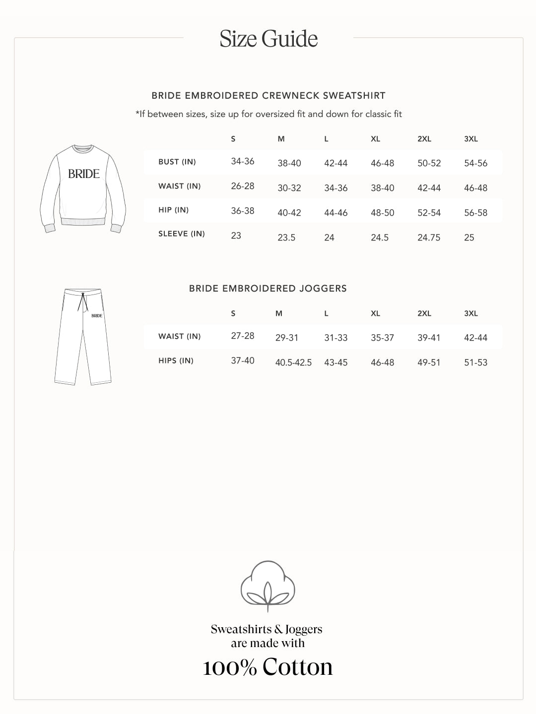 Embroidered BRIDE Sweatshirt & Joggers Set