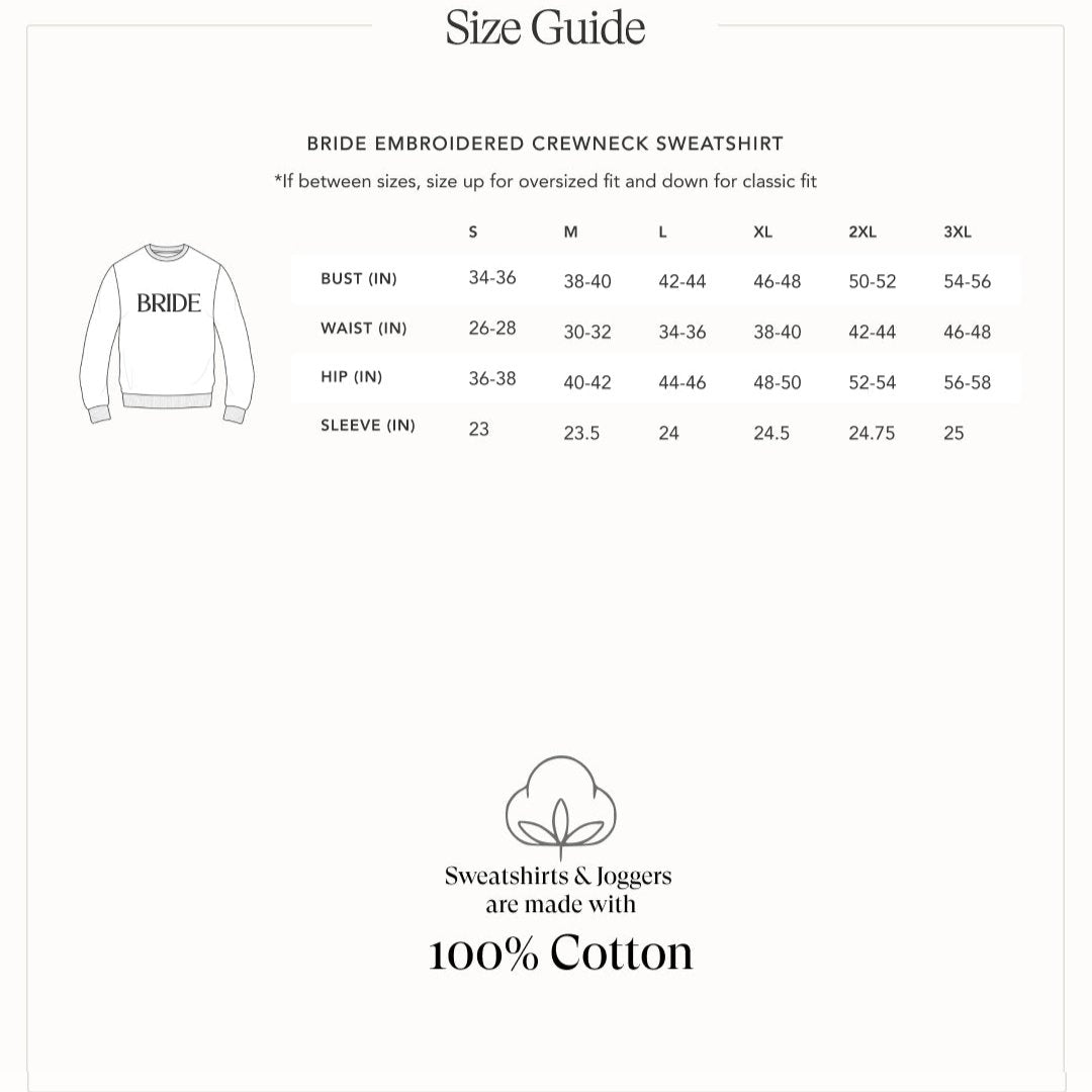 Embroidered BRIDE Sweatshirt - White