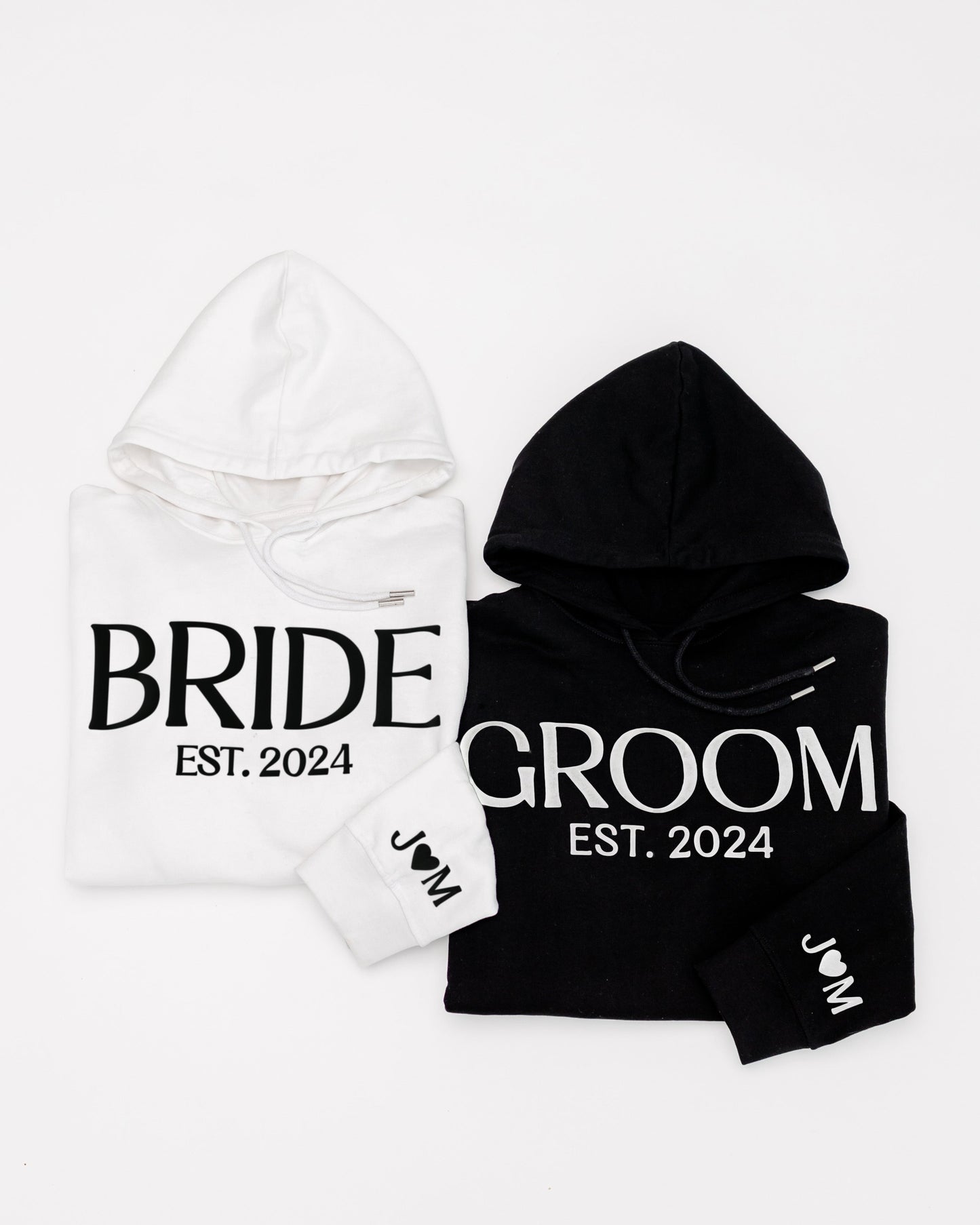 Embossed BRIDE & GROOM Hoodies Bundle