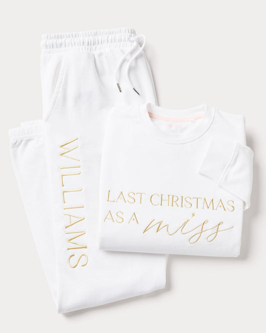 Last Christmas As A Miss Sweatshirt & Joggers Set