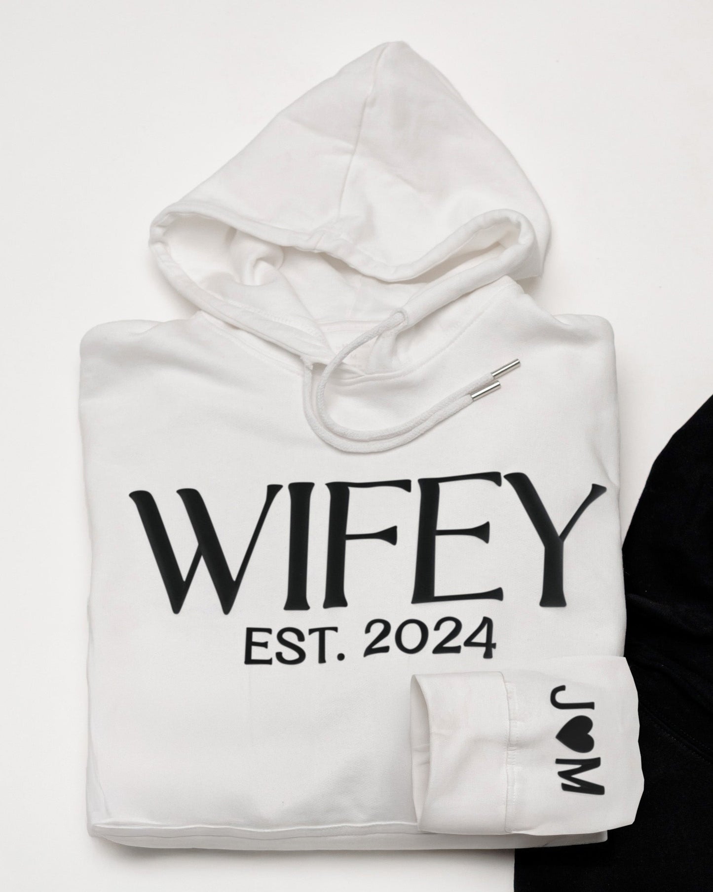 Embossed WIFEY & HUBBY Hoodies Bundle