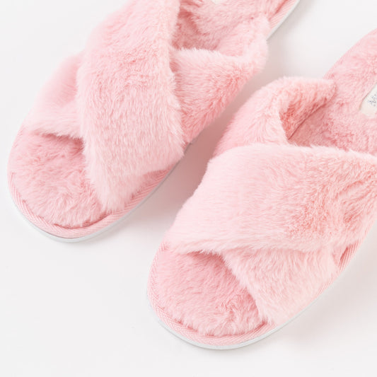 Fluffy Slippers - Pink