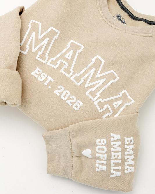Embossed MAMA Sweatshirt & Joggers Set - Contrast