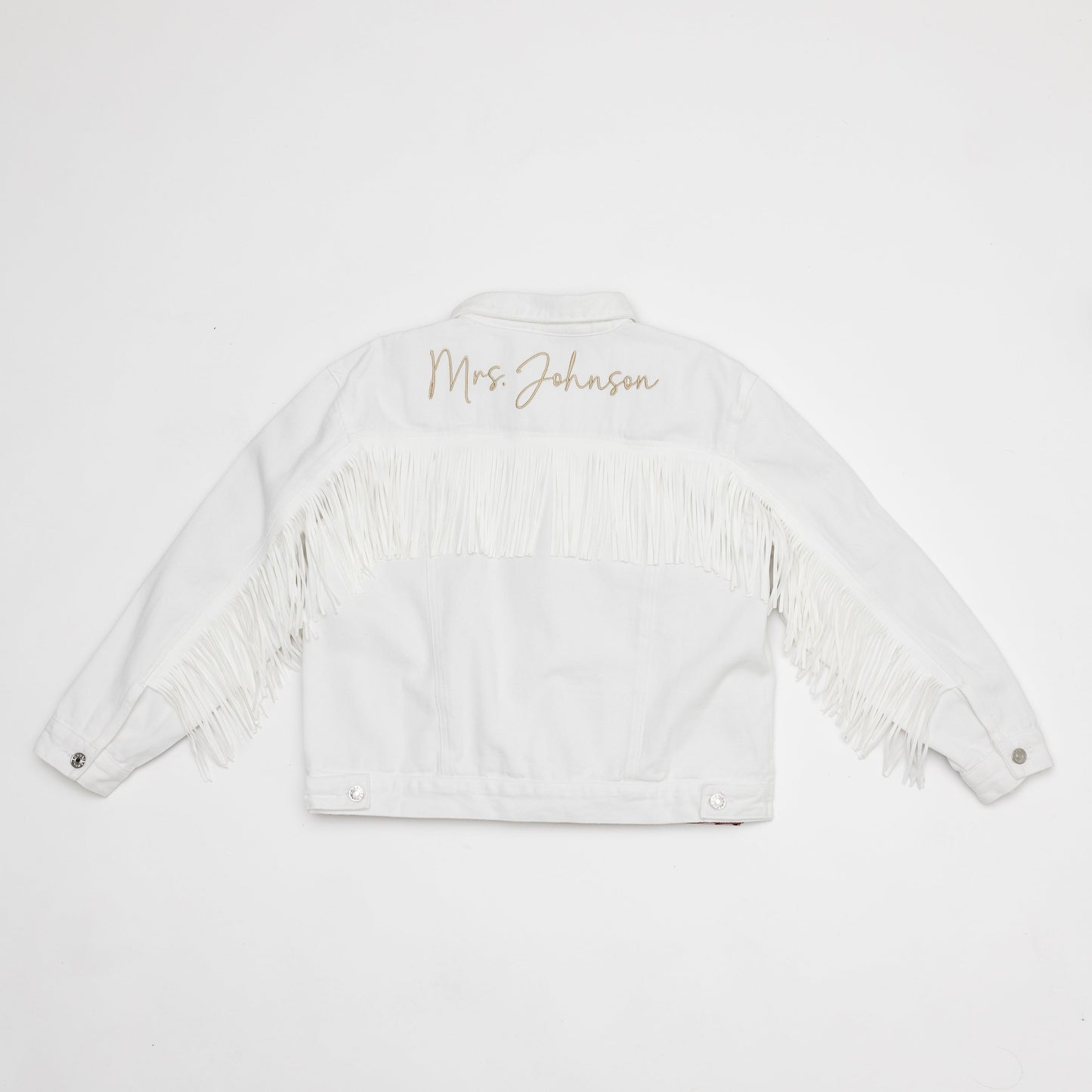 Embroidered Bride Jacket with Fringes