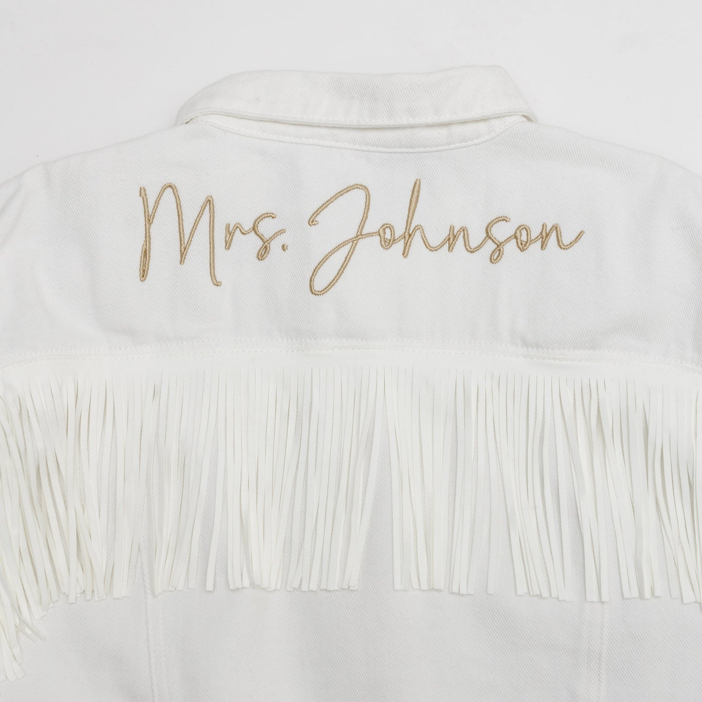 Embroidered Bride Jacket with Fringes