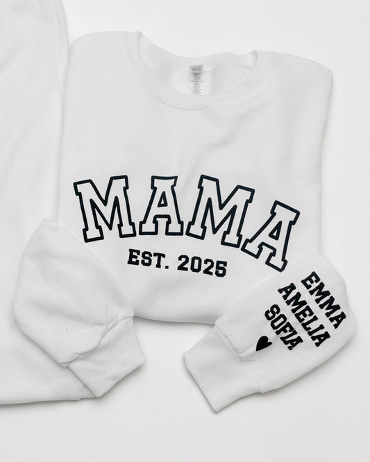 Embossed MAMA Sweatshirt & Joggers Set - Contrast