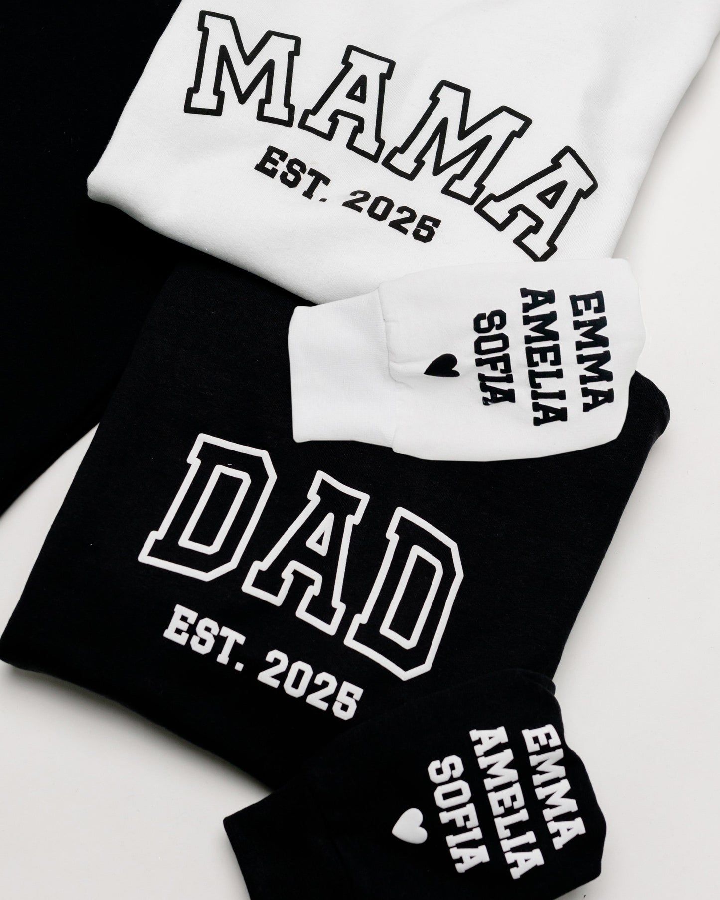 Embossed MAMA & DAD Hoodies Bundle