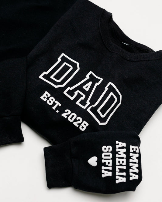 Embossed DAD Sweatshirt & Joggers Set - Contrast
