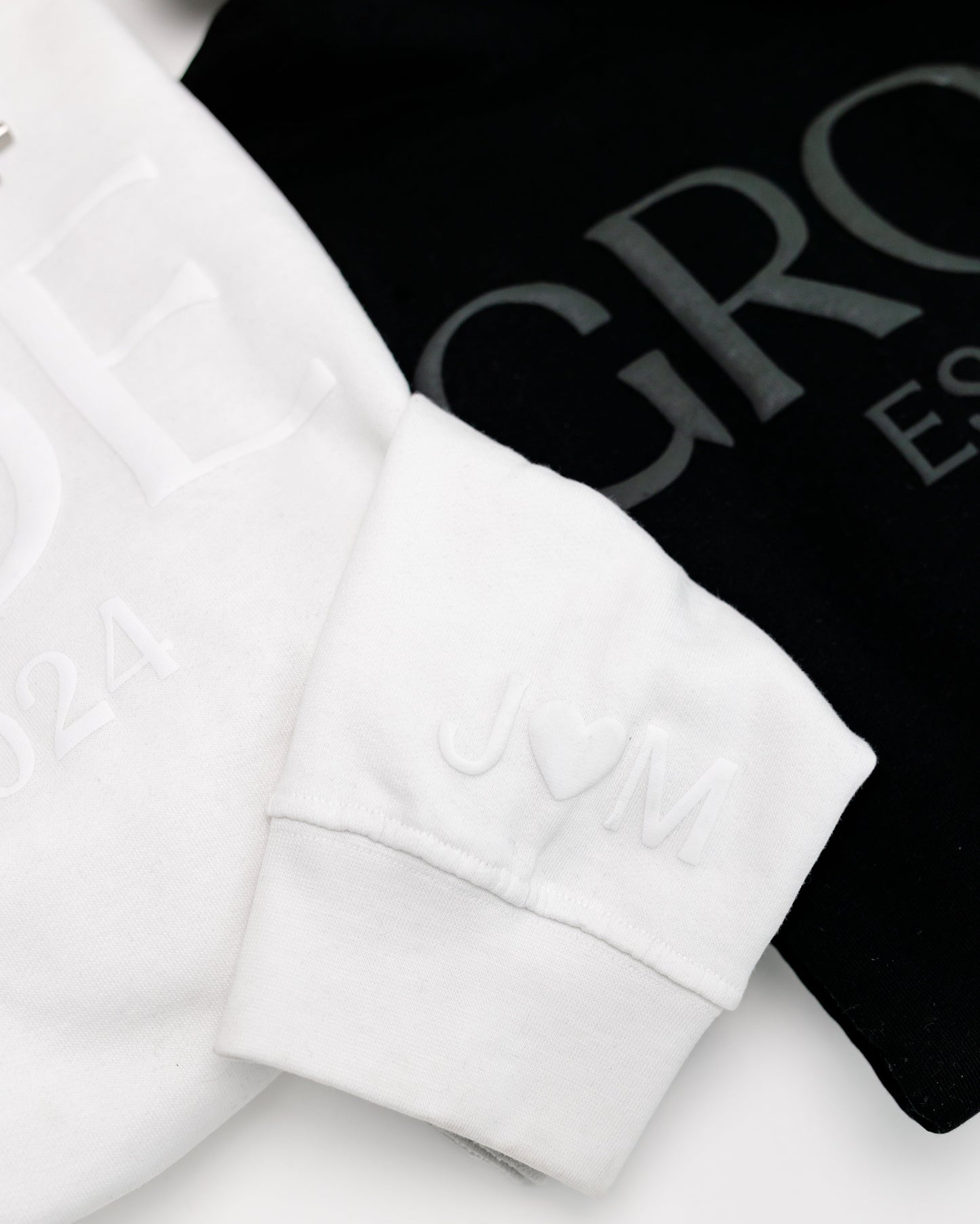 Embossed BRIDE & GROOM Hoodie/Joggers Sets