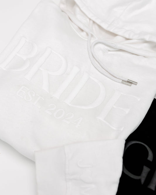 Embossed BRIDE & GROOM Hoodies Bundle - Monochrome