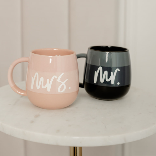 Mr & Mrs Ceramic Coffee Mug Bundle