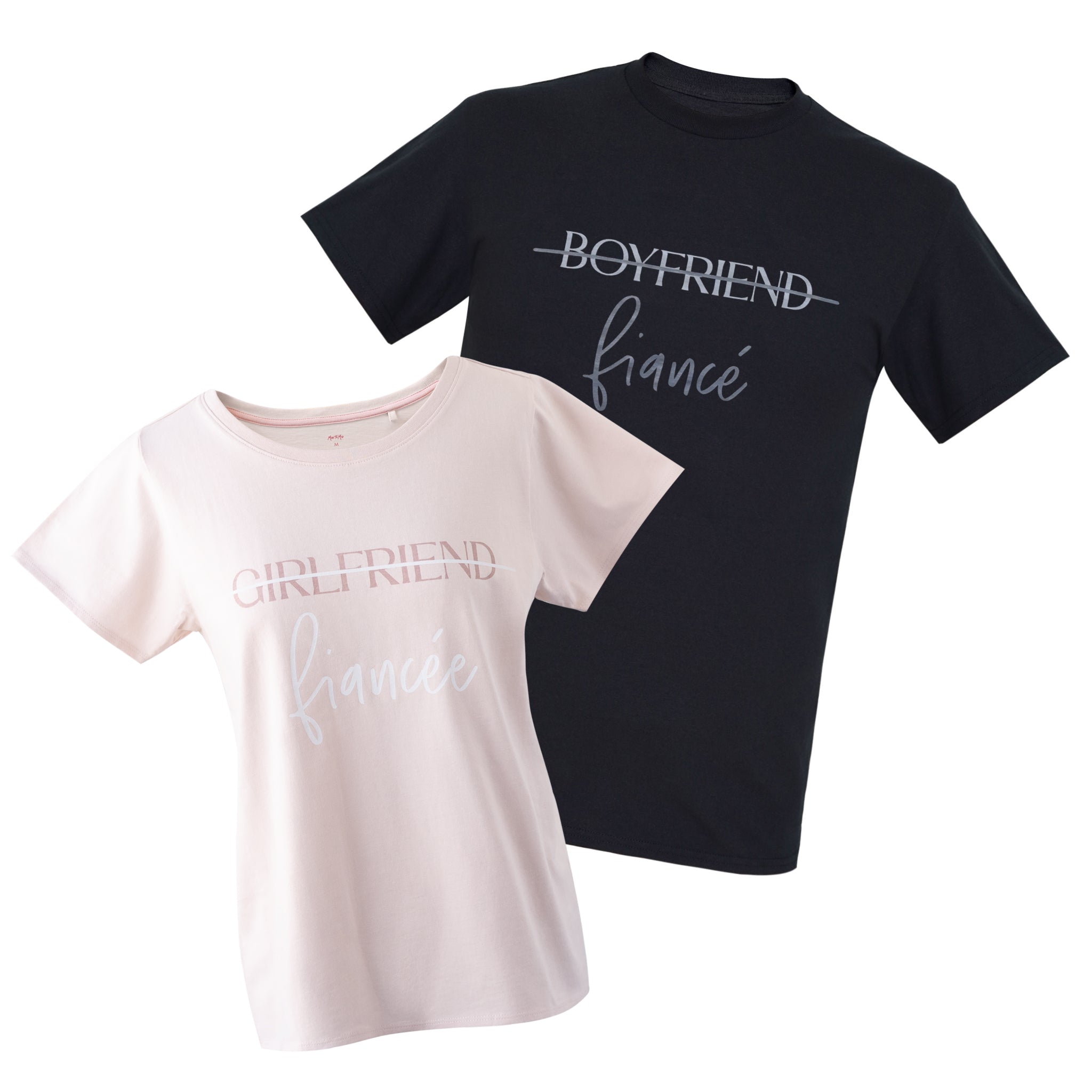 Boyfriend to Fiancé & Girlfriend to Fiancée T-shirt Set