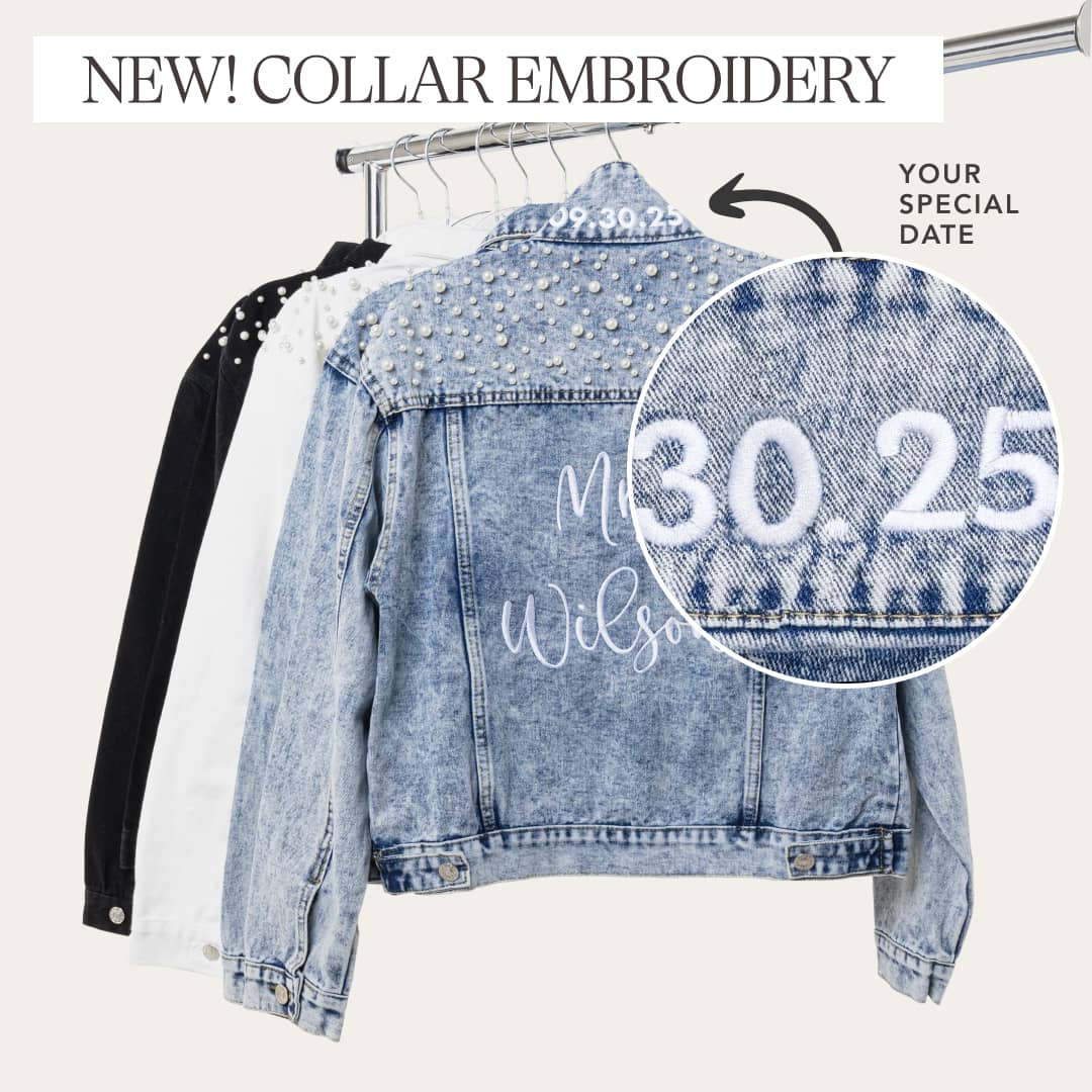 Embroidered Bride Denim Jacket