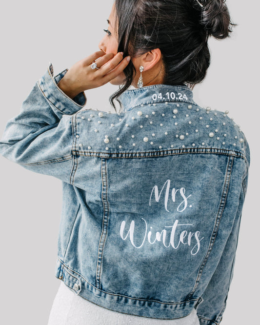 Personalized Bridal White Jacket