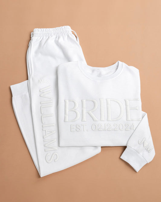 BRIDE Crewneck & Joggers Set (3D Puff)