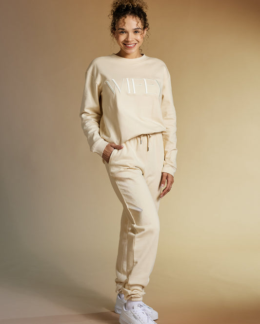 Embroidered WIFEY T-shirt & Joggers Set