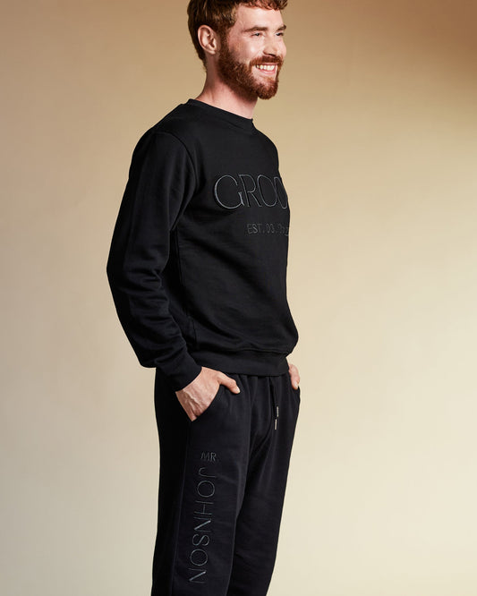 Embroidered GROOM Sweatshirt & Joggers Set