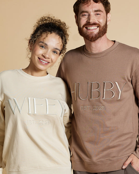 Embroidered WIFEY & HUBBY Sweatshirts Bundle