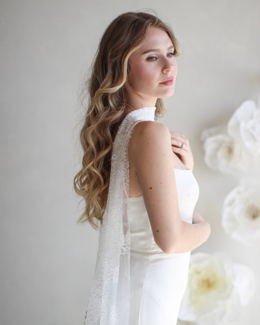 Delicate Lace Bridal Scarf