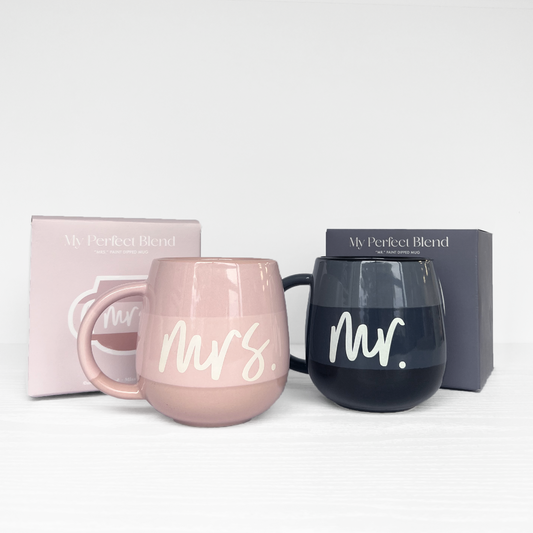 Mr & Mrs Ceramic Coffee Mug Bundle