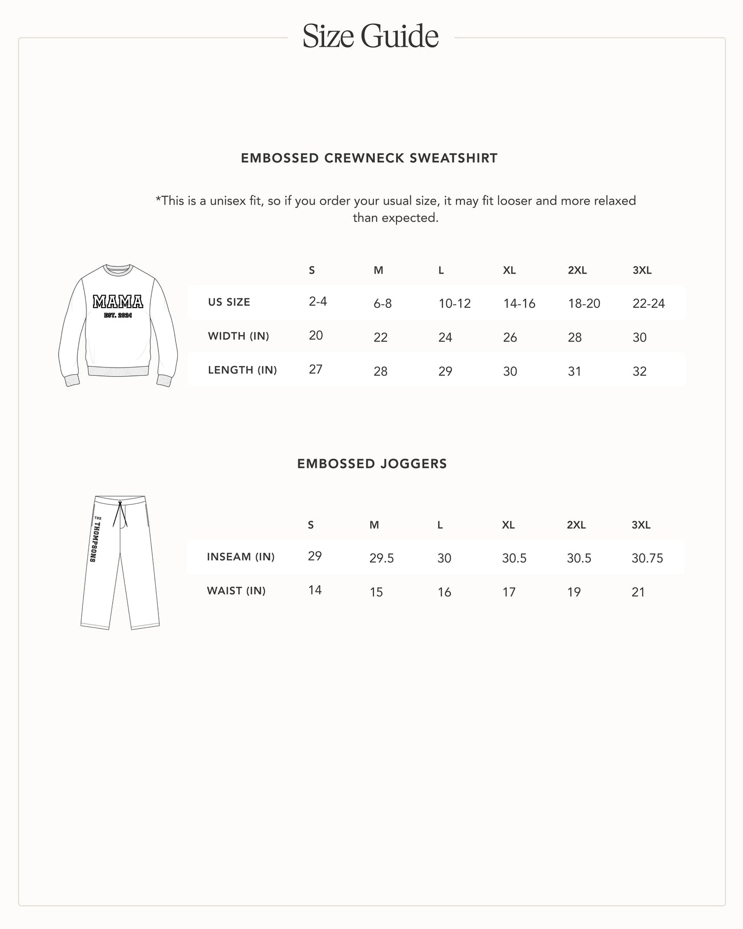 MAMA Crewneck & Joggers Set (3D Puff, Contrast)