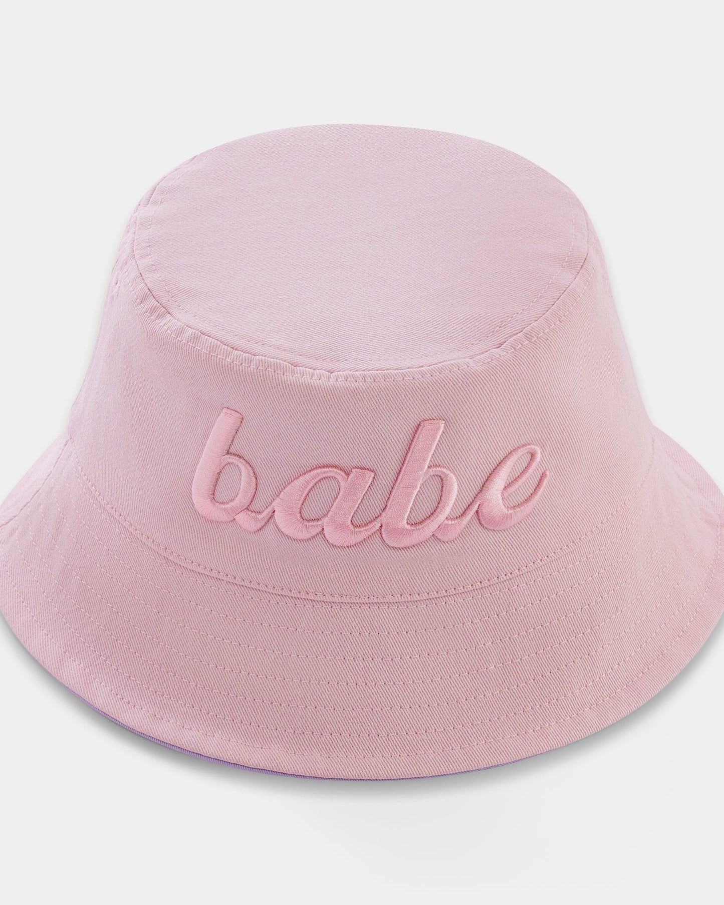Babe Embroidered Bucket Hat - Pink