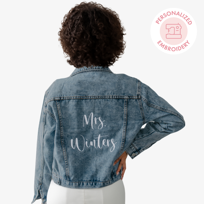 Denim jacket personalized discount