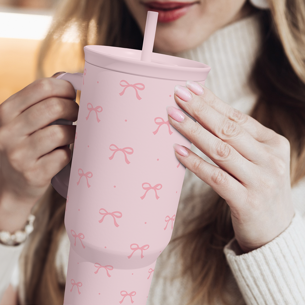 Coquette Bow Stainless Steel Tumbler