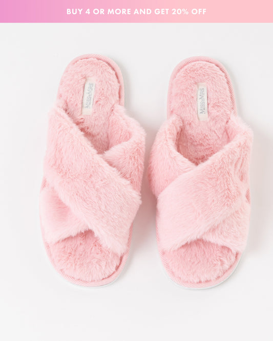 Fluffy Slippers - Pink