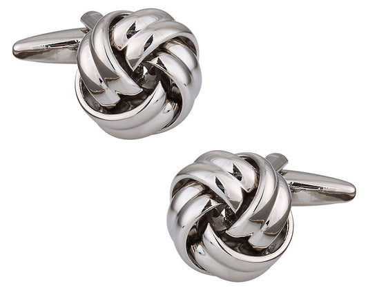 Classic Men's Silver Knot Cufflinks