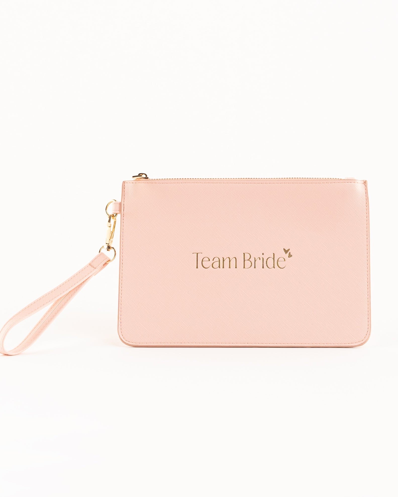 Team Bride Pink Wristlet – Bachelorette Party Bag | Miss To Mrs