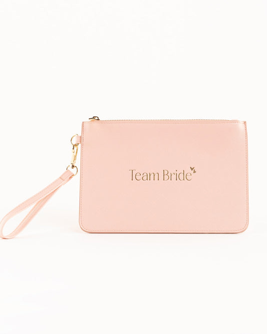 Team Bride Pink Wristlet
