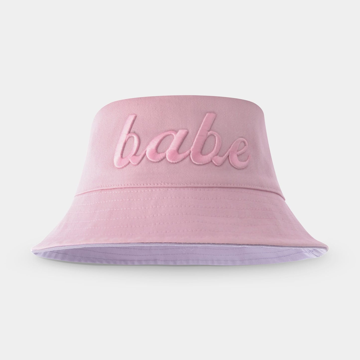 Babe Embroidered Bucket Hat - Pink