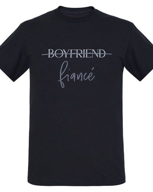 Boyfriend to Fiancé Crewneck Black T-shirt