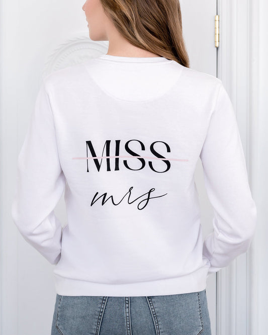 Miss to Mrs White Crewneck Sweatshirt