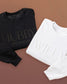 Embossed WIFEY & HUBBY Sweatshirts Bundle - Monochrome