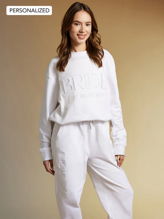 Embroidered BRIDE Sweatshirt & Joggers Set