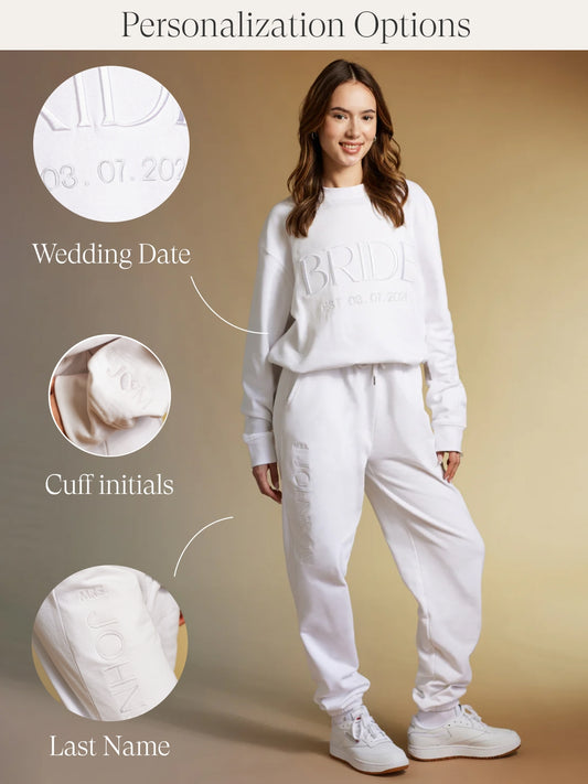 Embroidered BRIDE Sweatshirt & Joggers Set