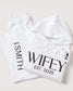 Embossed WIFEY & HUBBY Hoodie/Joggers Sets - Contrast