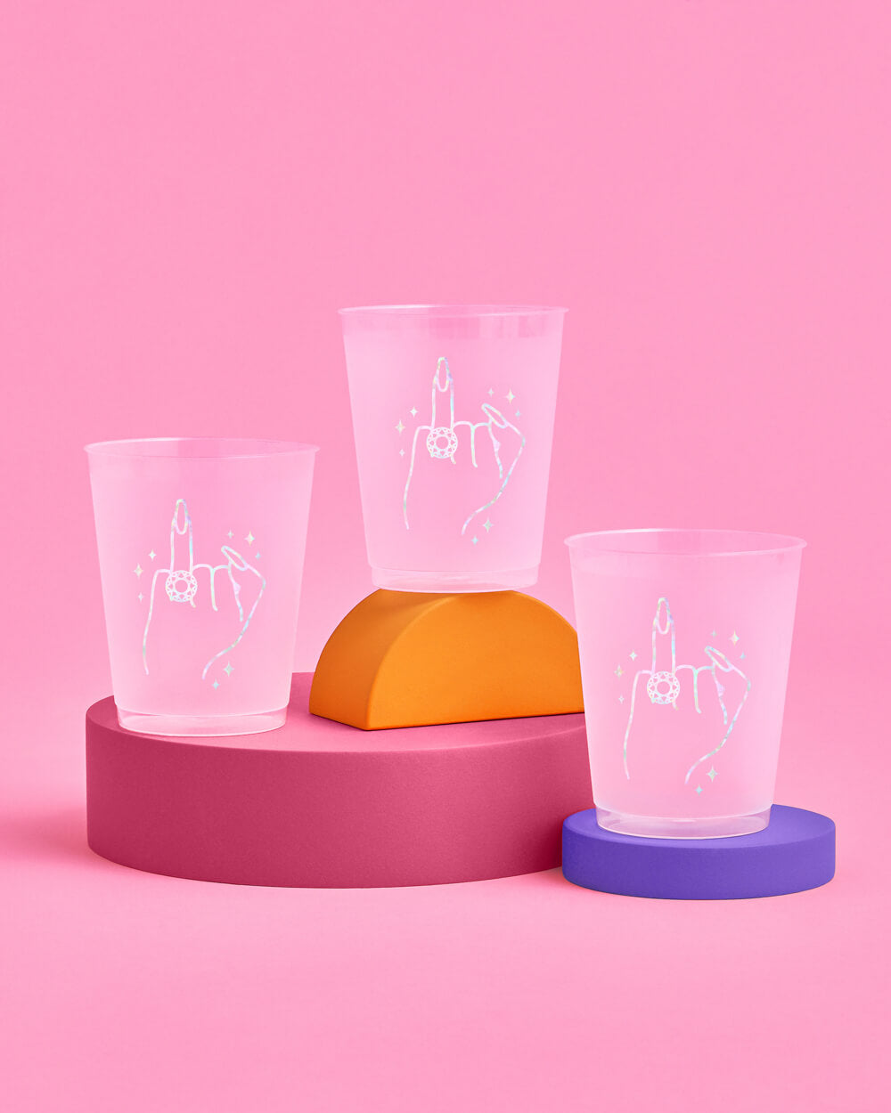 5 Karat Cups | 16 Reusable Frost Flex Engagement Ring Cups for Bachelorette Party