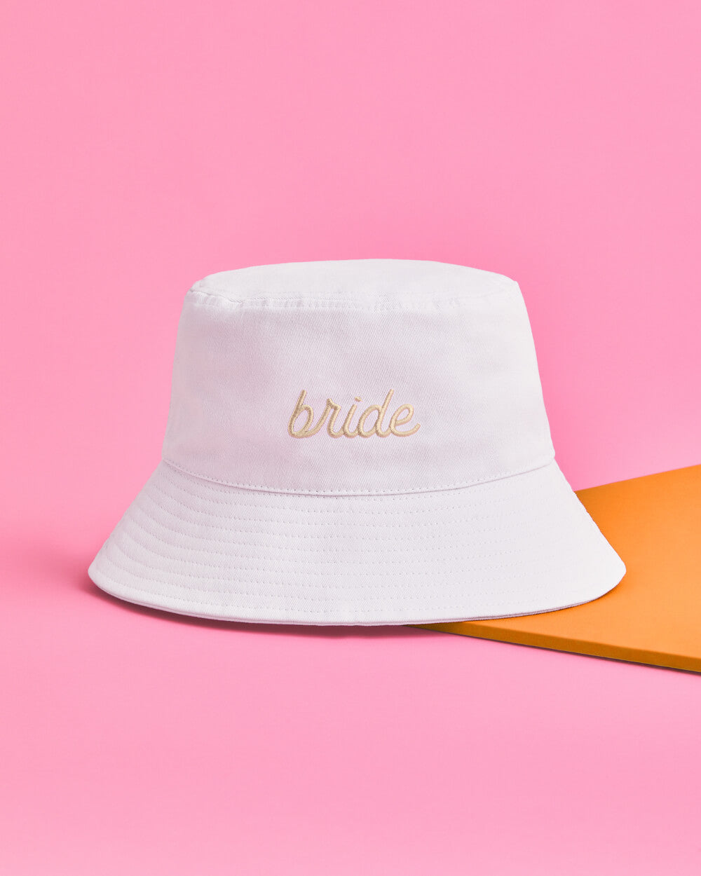 Bride Bucket Hat | Embroidered Cotton Bridal Hat for Bachelorette & Beach