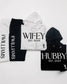 Embossed WIFEY & HUBBY Hoodie/Joggers Sets