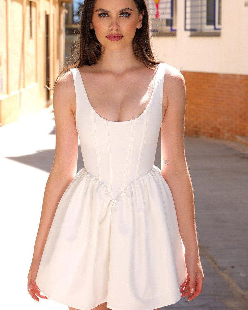 Darling Mini Dress - White