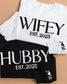 Embossed WIFEY & HUBBY Sweatshirts Bundle - Contrast