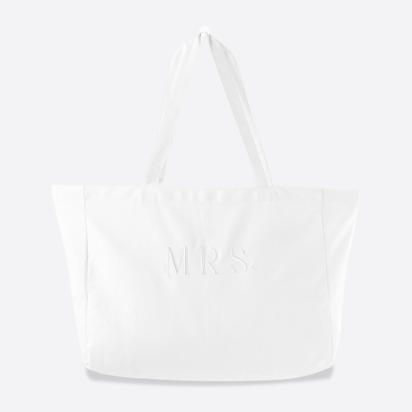 Embroidered MRS Tote Bag - White