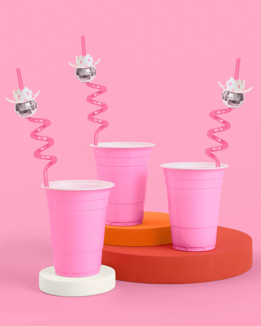 Disco Cowgirl Straws - 8 reusable straws