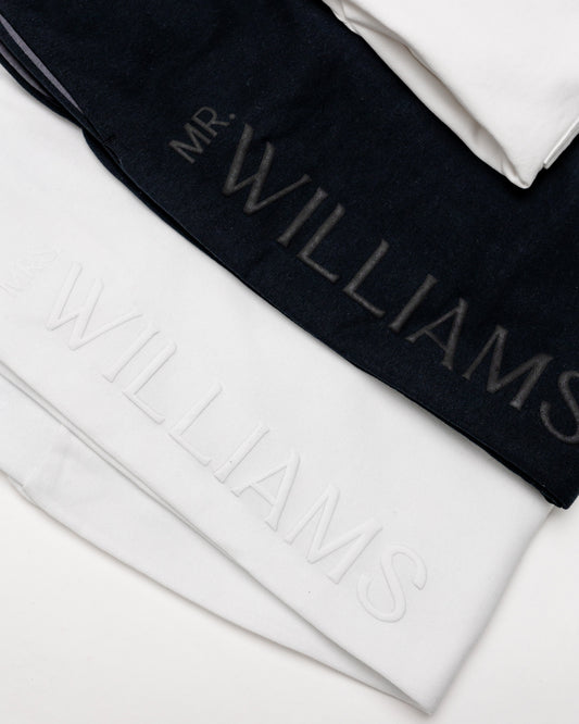 Embossed WIFEY & HUBBY Hoodie/Joggers Sets - Monochrome