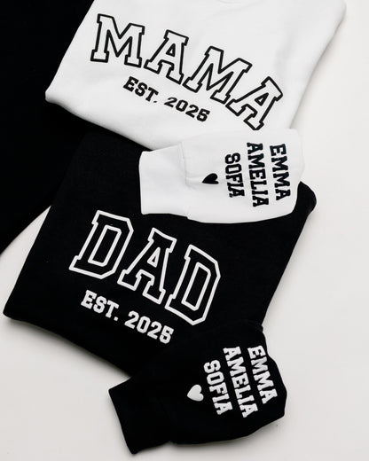 Embossed MAMA & DAD Sweatshirts Bundle