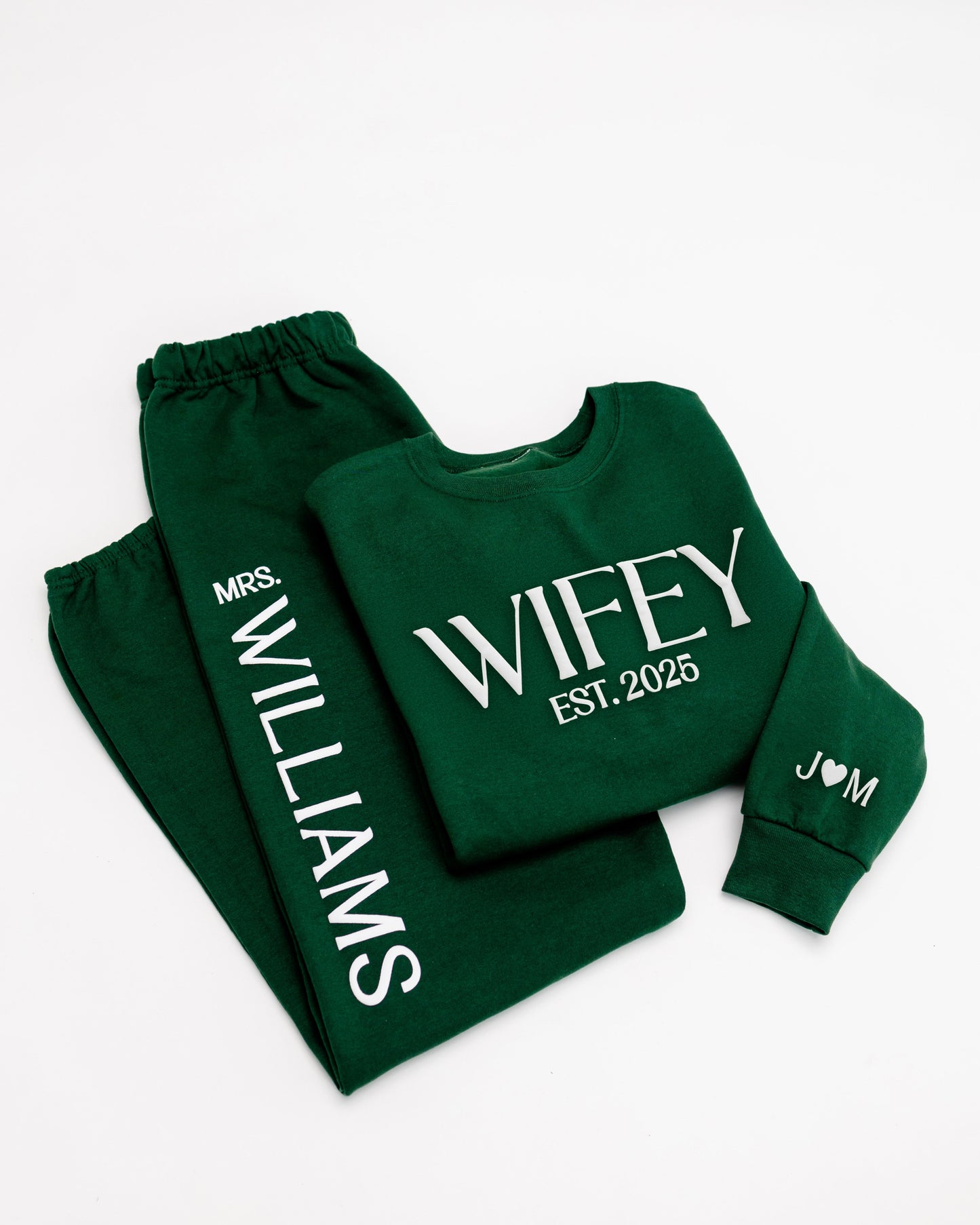Embossed WIFEY Sweatshirt & Joggers Set